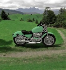 Large  Edible Fondant Motorbike Handmade cake topper