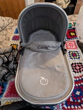 iCandy Peach Main Carrycot and Bumper Bar Silver Mint