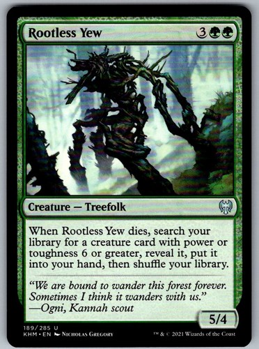 Mtg rootless yew 189 - rootless, uncommon