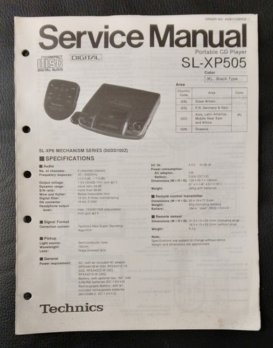 Technics portable player - cd,