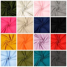Premium Knitted Cotton Jersey Stretch Interlock Plain Fabric Material 150cm Wide
