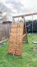 Outdoor Swing Set with Climbing Frame Kids Playset