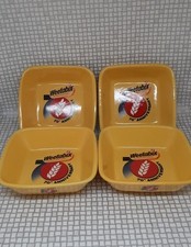 Weetabix 70th Anniversary Square Yellow Cereal Breakfast Bowl Set Of 4 Ceramic