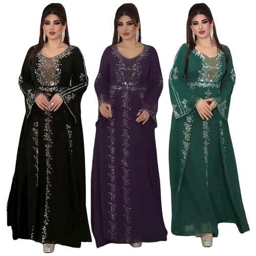 Elegant long sleeve - dress, for