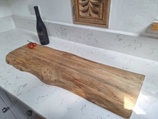 2" THICK HUGE Live Edge James Martin style chopping board. Butchers Block OAK