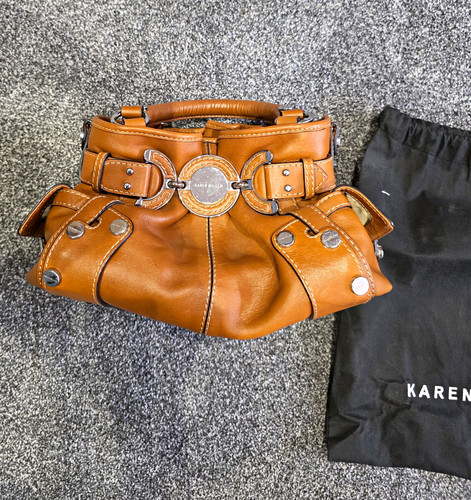 Karen millen tan leather top - millen,