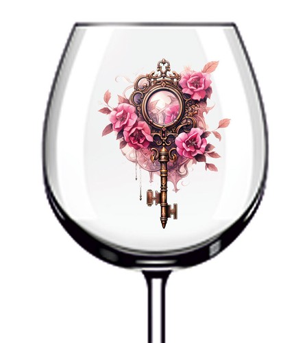 12x pink steampunk key - 12x,