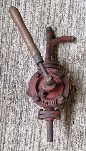Vintage hand operated red - hand-operated,