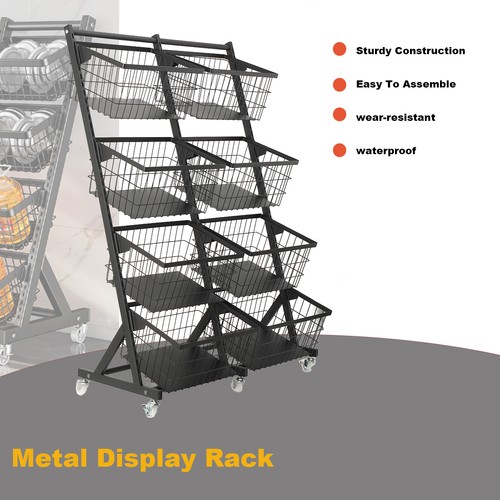 Tier metal veg fruit - 4-tier, retail