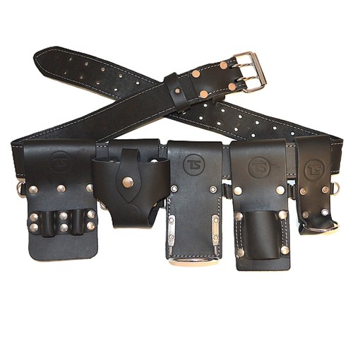 Black leather scaffolder s - black, scaffolder's