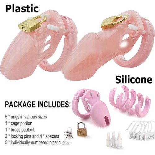 Plastic silicone male chastity - plastic/silicone,