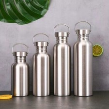 Stainless Steel Insulated Water Bottle Single Wall Big Mouth Large Vacuum Flasks