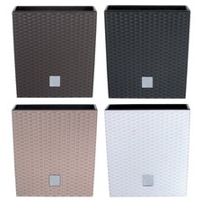 Square Low Rattan Elegant Large Plant Pot Flower Indoor Outdoor Garden Planters