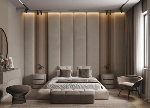 Velvet headboard wall - headboard,