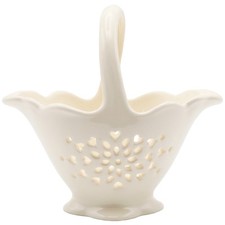 Royal Creamware Decorative Basket Occasions Rowsley Collection 12.5cm Height