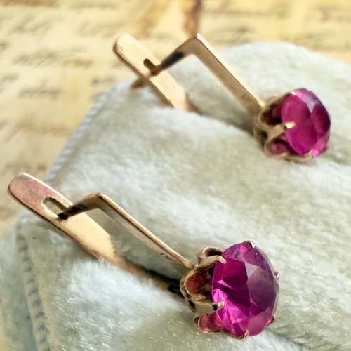 Vintage 14k 583 rose gold - rose, east