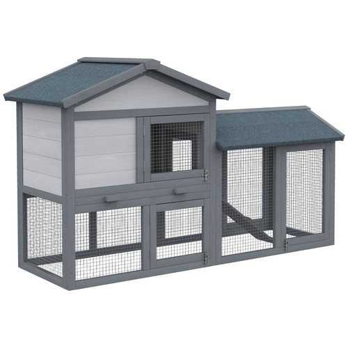 Pawhut double tier rabbit - double,