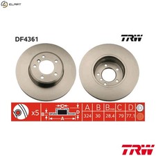 2x BRAKE DISC DF4361 FOR BMW