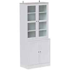 Double Storage Display Cabinet - White