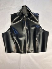 Latex Ladies Zipped Cropped Top Size 12 Club Wear Fetishwear New With Tags