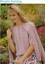  #226 LADY'S DK CARDIGAN & TOP 32-44" VINTAGE KNITTING PATTERN