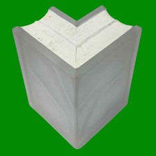 90° Angled Frosted Wavy Glass Brick/Block 190x130x80mm Architectural Privacy