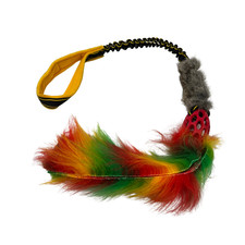 Paws Made Bobbins Bungee Tugger Rabbit Ball Rainbow Tug Dog Toy Agility Flyball