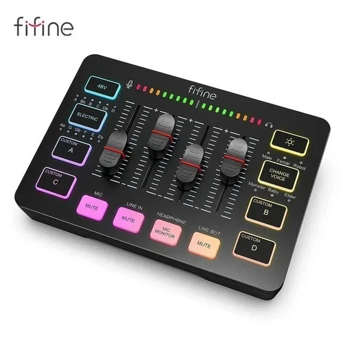 Fifine gaming audio mixer with - audio,