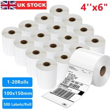 4x6" 100x150mm Direct Thermal Labels 500/roll Shipping Labels For RM DHL & EVRI