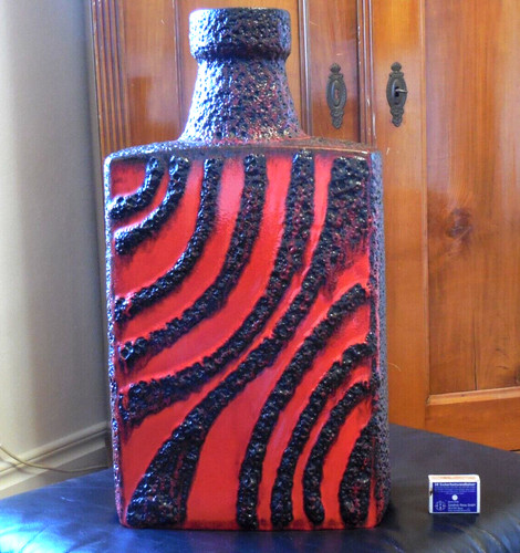 Antique pottery vase mid - antique,