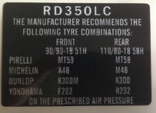 YAMAHA RD350LC YPVS 31K LC2 RD350F RD350N TYRE CAUTION WARNING DECAL