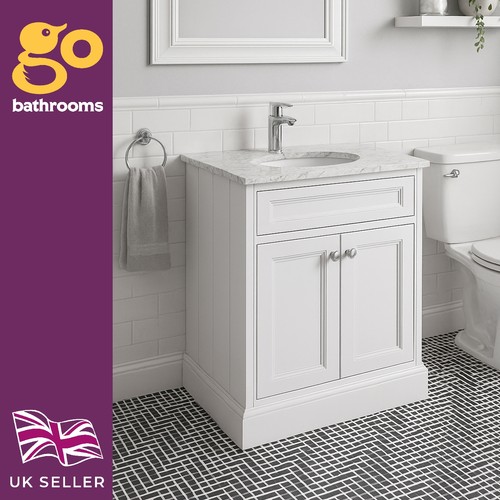 Traditional white vanity unit - vanity,