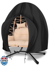 Funshot Patio Egg Chair Cover Waterproof, 91” x 80” Double Egg Ch