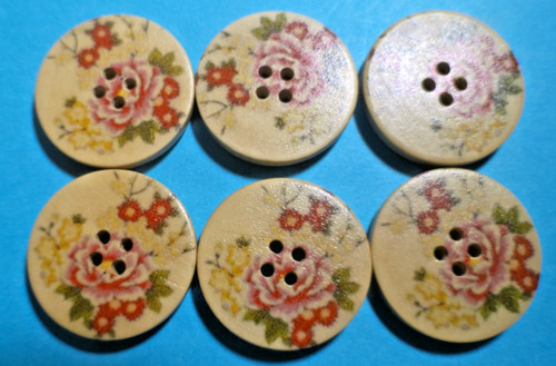 Floral buttons mm - 29.5,