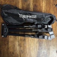 Ravelli ATD Tripod Dolly for Camera Lighting Folding Wheels Portable w Case