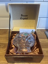 Stuart Crystal Rose Bowl - Cascade Design - Vintage - Boxed & Signed