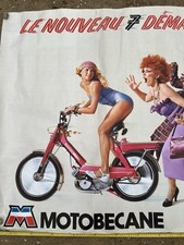 Vintage Motobecane Mobylette Large Advertising Poster Pub Poster