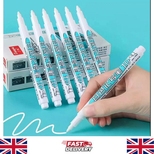 White liquid chalk pen marker - white,
