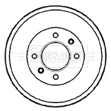 1x Brake Drum (Single) Rear BBR7088 Borg & Beck 91509908 95600003 424724
