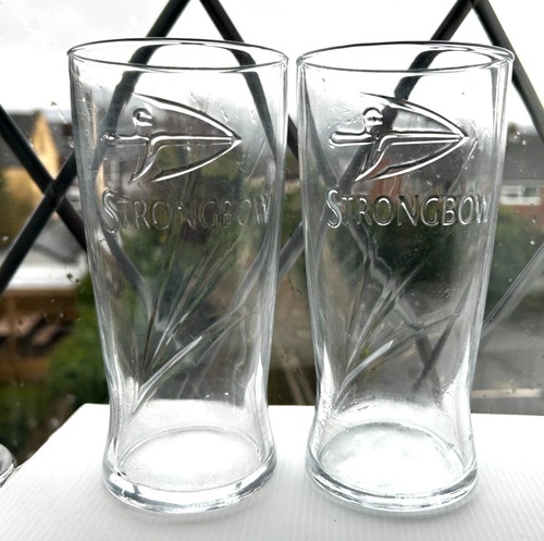 Vintage strongbow pint glasses - strongbow,