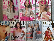 Vogue UK British magazine bundle lot x7 2002 2001 - Gisele Natasha Vojnovic