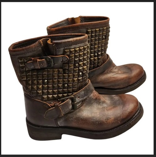 Leather biker boots ash - biker,