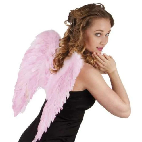 Angel wings folded - folded-, pink
