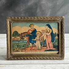 P And P Gally Engraving Print 'Return From Egypt’ Pressed Brass Frame C 1820
