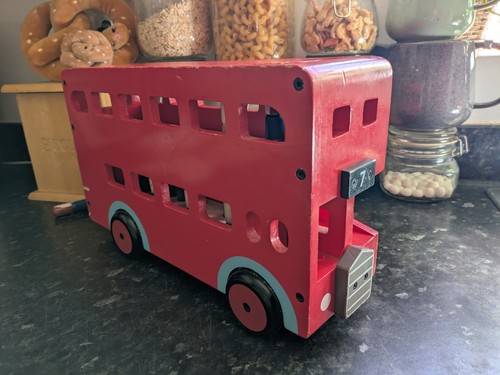 Vintage wooden red toy - wooden,