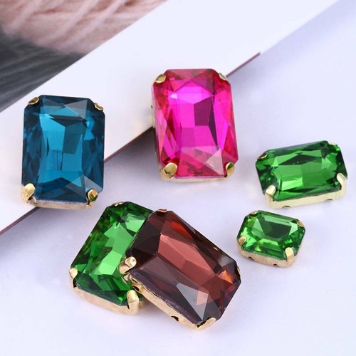 10pcs mixed rectangle glass - rectangle,