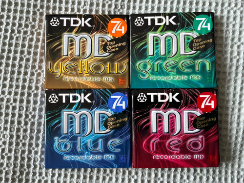 Tdk 74 min coloured - md,