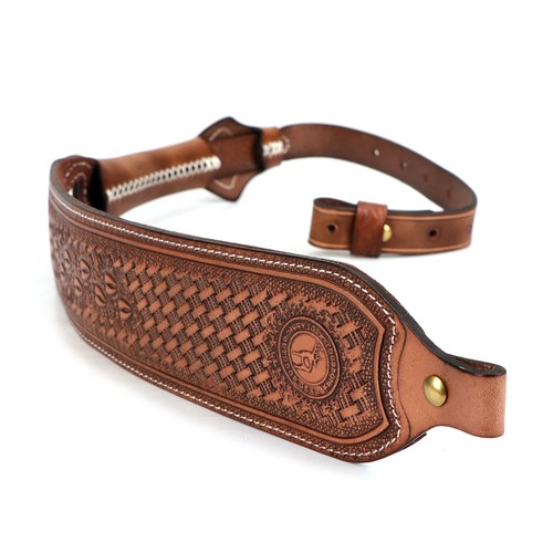 Tourbon leather rifle sling - tourbon,