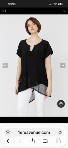 Joseph ribkoff black top - joseph, size