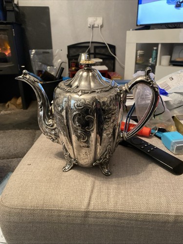 Victorian tea pot silver - tea,